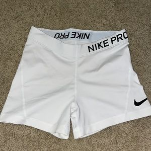 White Nike Pros Size S